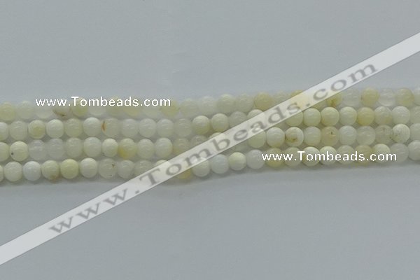 COP921 15.5 inches 6mm round white opal gemstone beads