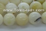 COP924 15.5 inches 12mm round white opal gemstone beads