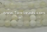 COP930 15.5 inches 4mm faceted round white opal gemstone beads