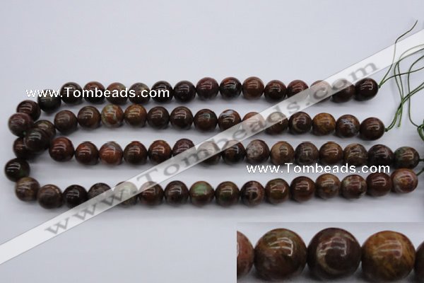 COP954 15.5 inches 12mm round green opal gemstone beads wholesale