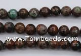 COP985 15.5 inches 6mm round green opal gemstone beads wholesale