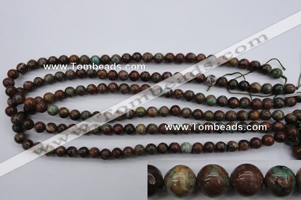 COP986 15.5 inches 8mm round green opal gemstone beads wholesale