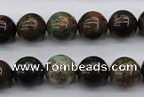 COP988 15.5 inches 12mm round green opal gemstone beads wholesale