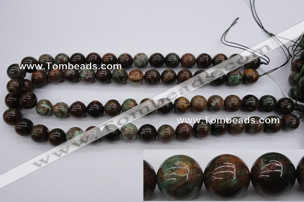 COP988 15.5 inches 12mm round green opal gemstone beads wholesale