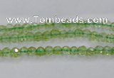 COQ10 16 inches 4mm faceted round dyed olive quartz beads wholesale