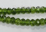 COQ100 15.5 inches 5*8mm faceted rondelle dyed olive quartz beads