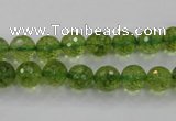 COQ14 16 inches 10mm faceted round dyed olive quartz beads wholesale