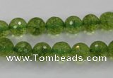 COQ15 16 inches 12mm faceted round dyed olive quartz beads wholesale