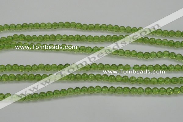 COQ202 15.5 inches 4mm - 5mm round natural olive quartz beads