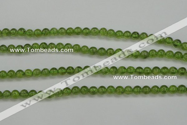 COQ203 15.5 inches 6mm - 7mm round natural olive quartz beads