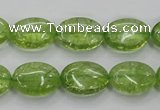 COQ24 16 inches 12*16mm oval dyed olive quartz beads wholesale