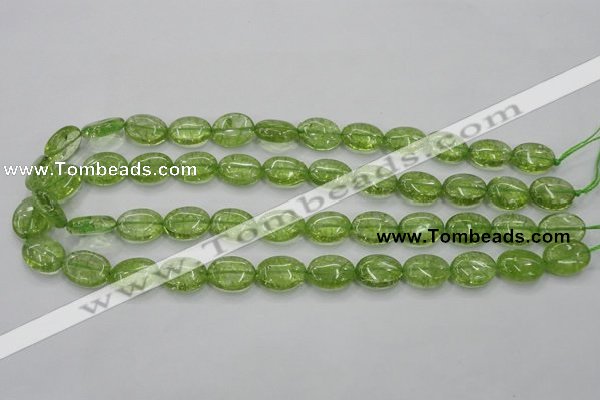 COQ24 16 inches 12*16mm oval dyed olive quartz beads wholesale