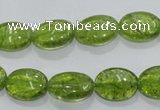 COQ36 15.5 inches 10*14mm oval dyed olive quartz beads wholesale