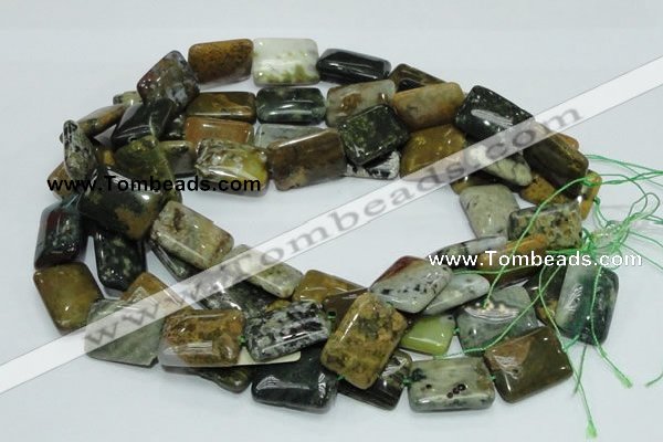 COS09 15.5 inches 18*25mm rectangle ocean stone beads wholesale