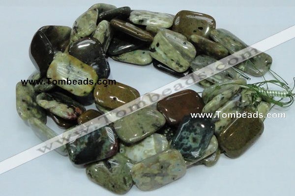 COS10 15.5 inches 25*35mm rectangle ocean stone beads wholesale