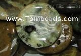 COS14 15.5 inches 25mm flat round ocean stone beads wholesale