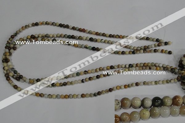 COS160 15.5 inches 4mm round ocean stone beads wholesale