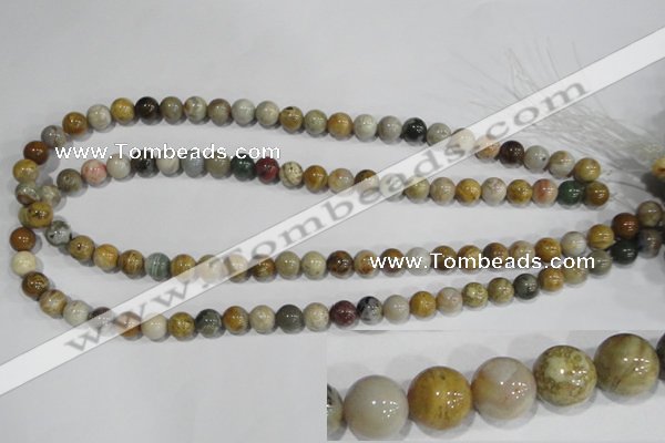 COS162 15.5 inches 8mm round ocean stone beads wholesale