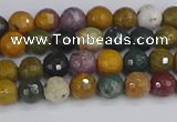 COS200 15.5 inches 4mm faceted round ocean jasper beads