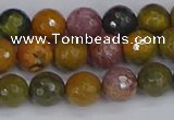 COS202 15.5 inches 8mm faceted round ocean jasper beads