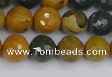 COS203 15.5 inches 10mm faceted round ocean jasper beads