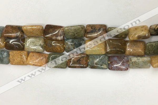 COS252 15.5 inches 12*16mm rectangle ocean stone beads wholesale
