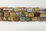 COS253 15.5 inches 13*18mm rectangle ocean stone beads wholesale