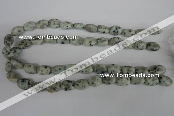 COV107 15.5 inches 12*16mm oval sesame jasper beads wholesale