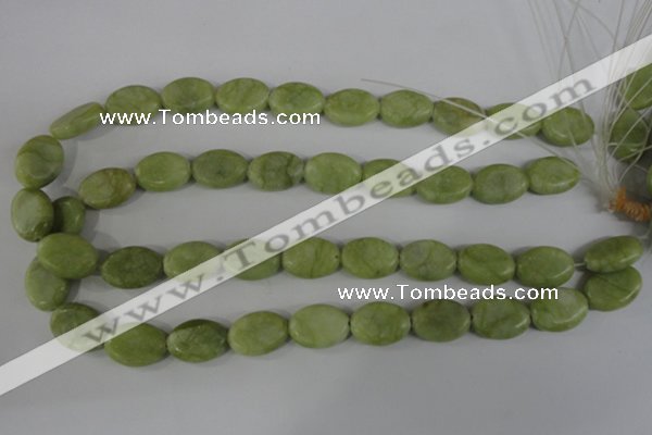 COV127 15.5 inches 13*18mm oval lemon jade beads wholesale