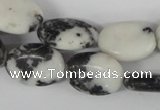 COV138 15.5 inches 13*18mm oval black & white jasper beads wholesale