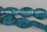 COV140 15.5 inches 12*17mm oval synthetic turquoise beads wholesale