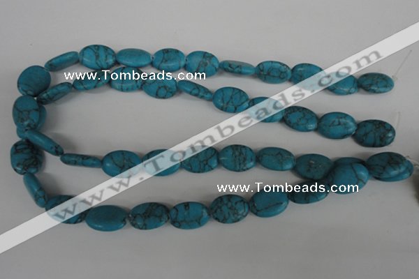 COV140 15.5 inches 12*17mm oval synthetic turquoise beads wholesale