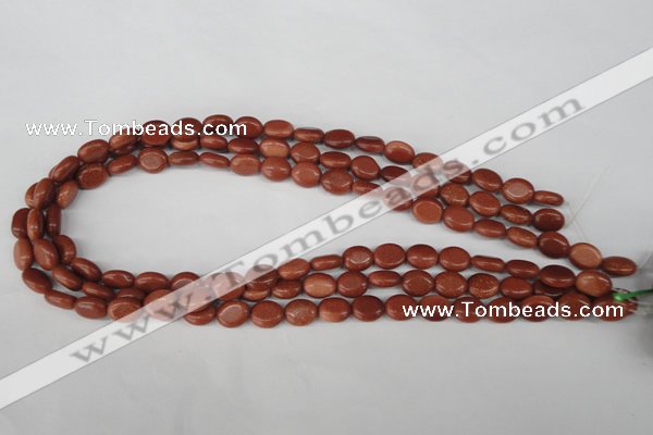 COV15 15.5 inches 8*10mm oval goldstone gemstone beads wholesale