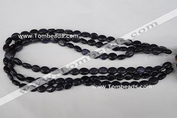 COV16 15.5 inches 8*10mm oval blue goldstone gemstone beads wholesale