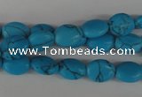 COV20 15.5 inches 8*10mm oval synthetic turquoise beads wholesale