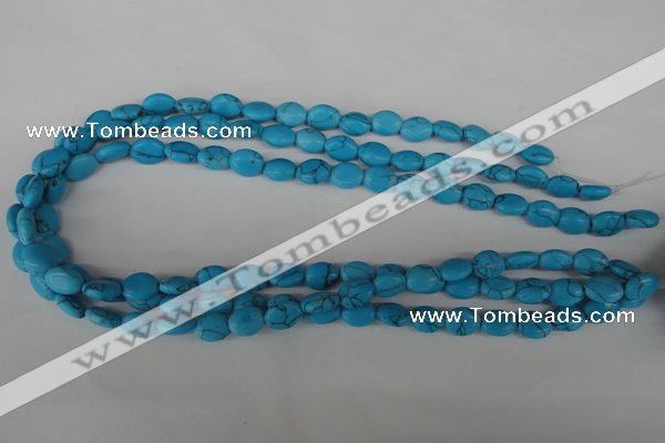 COV20 15.5 inches 8*10mm oval synthetic turquoise beads wholesale