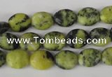 COV22 15.5 inches 8*10mm oval yellow turquoise beads wholesale