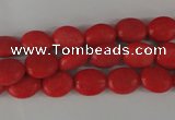 COV23 15.5 inches 8*10mm oval synthetic coral beads wholesale