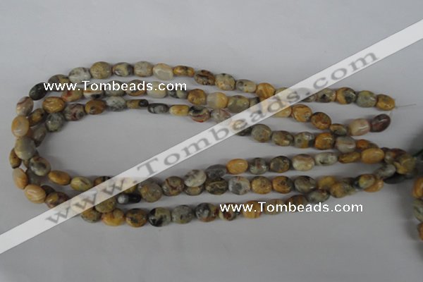 COV26 15.5 inches 8*10mm oval crazy lace agate beads wholesale