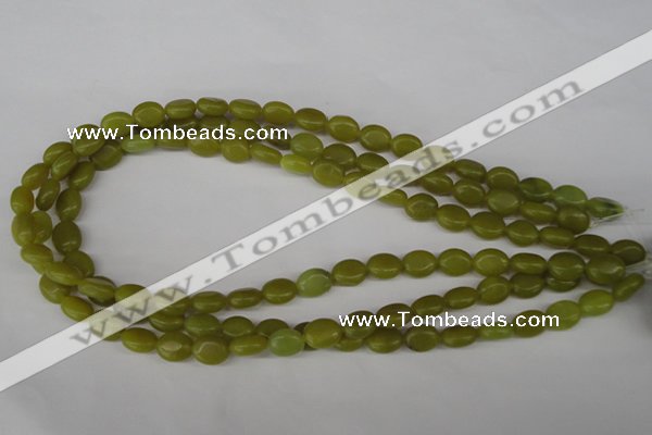 COV28 15.5 inches 8*10mm oval Korean jade gemstone beads wholesale