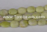 COV29 15.5 inches 8*10mm oval lemon jade gemstone beads wholesale