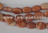 COV33 15.5 inches 8*10mm oval red mud jasper beads wholesale