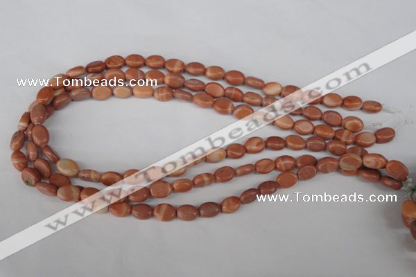 COV33 15.5 inches 8*10mm oval red mud jasper beads wholesale