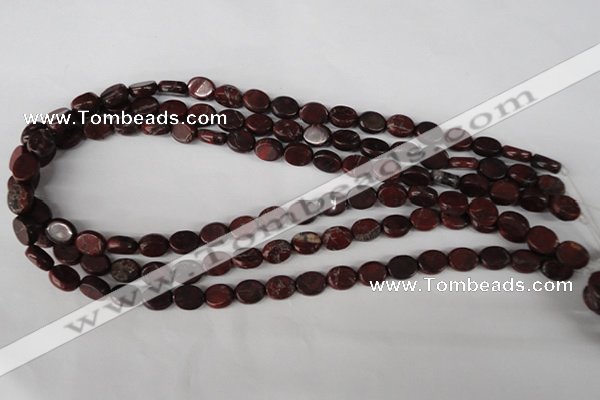 COV35 15.5 inches 8*10mm oval brecciated jasper beads wholesale