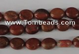 COV36 15.5 inches 8*10mm oval red jasper beads wholesale