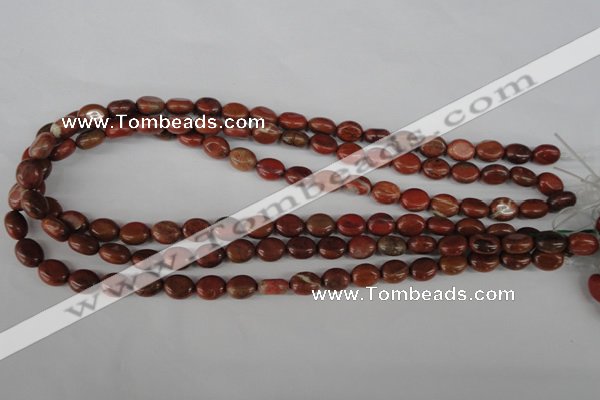 COV36 15.5 inches 8*10mm oval red jasper beads wholesale