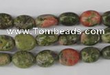 COV38 15.5 inches 8*10mm oval unakite gemstone beads wholesale