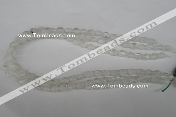 COV43 15.5 inches 8*10mm oval watermelon white beads wholesale