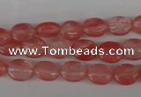 COV44 15.5 inches 8*10mm oval cherry quartz beads wholesale