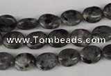 COV46 15.5 inches 8*10mm oval black labradorite beads wholesale